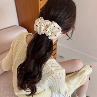 Kẹp chuối nếp gấp đẩy tóc nhiều hiệu quả - Kẹp ngang hoa chấm dễ thương nữ - Phụ kiện tóc tạo không khí dịu dàng