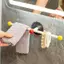 TRTR Treo Tường Khăn Ra Punch Tiết Kiệm Miễn Phí Không Gian Giày Ra Chống Thấm Nước Tắm Móc Treo Phòng Tắm VN