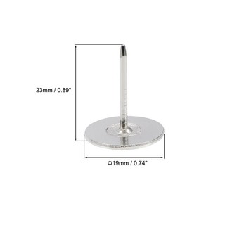 20 / 40 / 60 / 80 / 100 / 150 / 200 Chiếc Bọc Móng Tay Bao Da 16x20 / 16x25 / 19x23mm Đầu Phẳng Đồ Nội Thất Móng Tay Màu Bạc