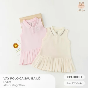 VÁY POLO VẢI THÔNG HƠI DA CÁ SẤU [ SIÊU MỀM, MÁT, MỊN VÀ THẤM HÚT TỐT] SZ CHO BÉ TỪ 9/12M - 4Y (HVL01)