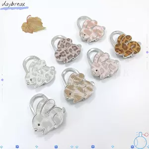 Móc túi xách DAYBREAK dành cho nữ, Cấu trúc có thể gập lại Thiết kế thỏ Móc không dính, Sử dụng thực tế Giá đỡ ví bền hoạt hình di động Tổ chức tại nhà