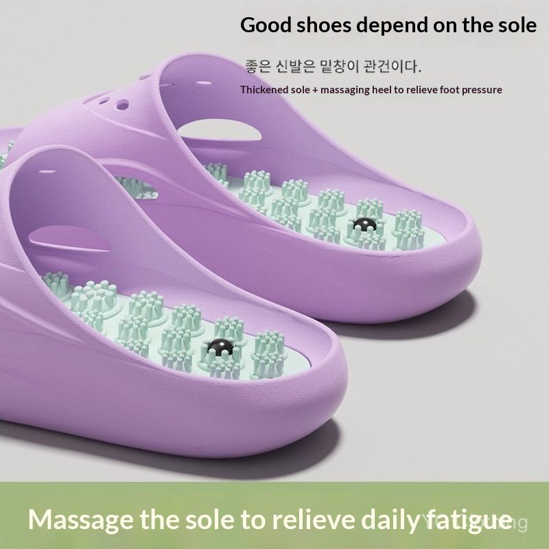 Dép massage từ tính dành cho nữ, sử dụng tại nhà mùa hè, chống trượt, chống mài mòn, đế mềm PVC, massage huyệt, dép chăm sóc sức khỏe bàn chân AGOS