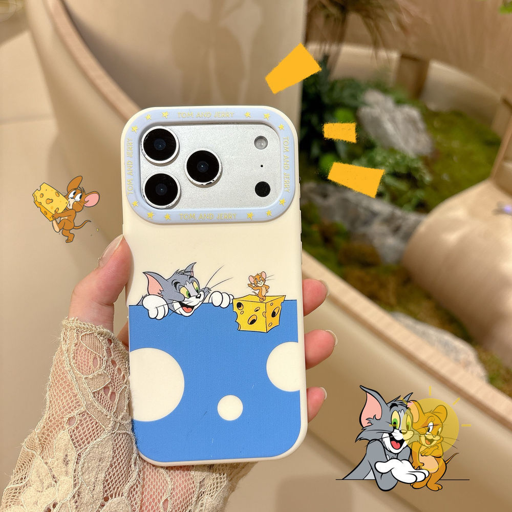 Phone Case For iPhone 17 Pro Max 16 15 Silicone Cat Cheese Soft Aesthetic Korean Cute