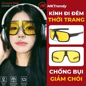 Kính đi đêm giảm chói MKTRENDY mắt kính thời trang nam nữ chống tia UV chống bụi đi đường M5