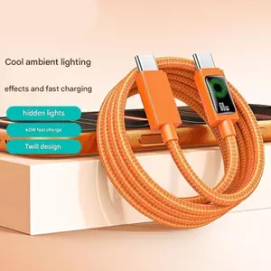 Dây sạc btsg Type C sang C USB sang C có đèn LED Công nghệ sạc nhanh 60W