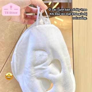 Mặt Nạ Khăn Xông Mặt Gecomo 3 Lỗ Có Dây Đeo Tai - Chất Liệu San Hô Chăm Sóc Da Chuẩn Spa Tại Nhà