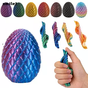 Đồ chơi Fidget trứng trượt SMILE, Trứng rồng Fidget xoắn ốc in hình xoắn ốc, Đồ nhồi bông giỏ lễ Phục sinh xoay giảm căng thẳng vui nhộn dành cho người lớn và trẻ em