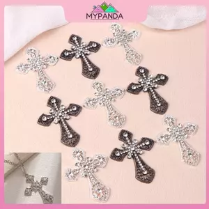 MYPANDA 2 / 10 Chiếc Vintage Chữ Thập Pha Lê Trung Tâm Flatba Kim Cương Giả Phụ Kiện Trang Trí Cho Diy Trâm Thủ Công Làm.