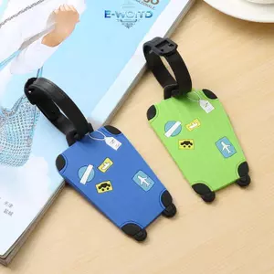E-WOITD Mới Lạ Mạnh Mẽ Thẻ Hành Lý PVC Silicon Thư Vali Tên Địa Chỉ Thẻ ID Ngày Lễ Du Lịch Túi Xách Nhãn Vali Phụ Kiện E-WOITD