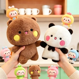 35cm Biểu Hiện Gấu Trúc Bubu Và Yier Sang Trọng Đồ Chơi BUBU DUDU Hình Gối Ngủ Sang Trọng Búp Bê Cặp Đôi Quà Tặng