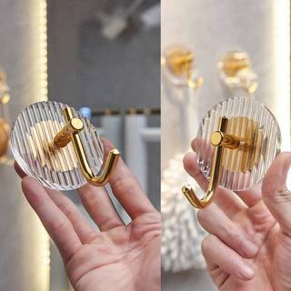 VRZ 1 / 4 Móc Treo Tường Tự Dính Acrylic Phòng Tắm Móc Treo Chống Thấm Nước Sang Trọng Dính Móc Treo Khăn Phụ Kiện Gia Đình HOT