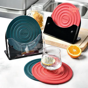 Đế lót nồi silicon tròn 7 inch, thiết kế gợn sóng, cỡ lớn, chịu nhiệt, chống trượt.