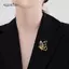 AqToCna Kim Loại Dễ Thương Bướm Thổ Cẩm Dành Cho Nữ Thanh Lịch Rỗng Ra Mịn Bướm Pin Thiết Kế Tinh Tế Dễ Dàng Phù Hợp Với Đảng Văn Phòng Cài Áo Quà Tặng AqToCna
