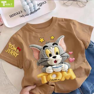 COD✅ (Hồ Chí Minh)Kids T Mall Áo phông tay ngắn In hình hoạt hình Áo Kiểu rộng và ấn tượng Trẻ em thời trang #VN1255