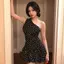 Váy đeo vai màu chấm bi Slim-fit Slimer Look Hot Girl Style Váy phong cách mới Váy phong cách ngắn nữ phong cách siêu ngắn Bud T