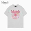 Unisex Áo Sơ Mi Chất Lượng Cao Cấp Hoa Nhỏ Rỗng Nối In Đơn Giản Rời 100% Cotton Cao Cấp Phong Cách Hàn Quốc Áo Thun Cổ Tròn