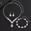 KUZHEN 3 Chiếc Thời Trang Và Sang Trọng Cưới Zircon Nelaces Bông Tai Bộ Vòng Tay Nữ Trang Sức Quà Tặng HOT