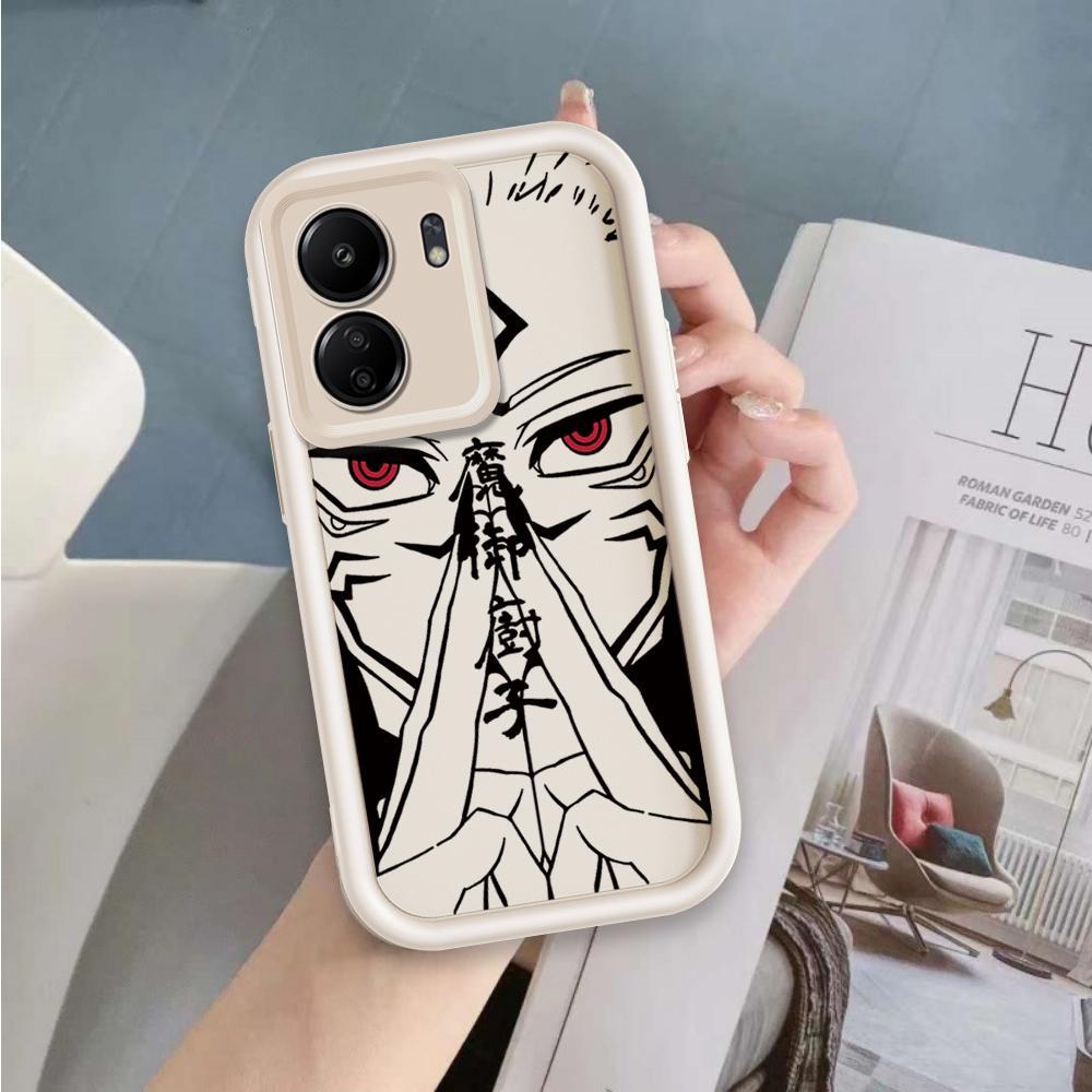 Ốp Lưng Cho Redmi 13C / POCO C65 Phim Hoạt Hình Silicone Bé Gái Vỏ Điện Thoại Mềm TPU Jujutsu Kaisen Cool Boy Angel Eye Ốp Lưng Chống Sốc
