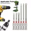 Bộ tuốc nơ vít điện 3 / 6 CODECOVED, Đầu lô từ tính mạnh có độ cứng cao, có dấu hiệu 65mm 100mm Mũi tuốc nơ vít chuôi lục giác chống trượt