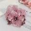 SMILE Hoa Tóc Scrunchies, Ngọc Trai Giả Ren Lớn Hoa Dây Buộc Tóc, Thời Trang Organza Co Giãn Tóc Dây Cao Su Phụ Kiện Tóc