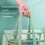 GCDHome 1 Thư mục cầm tay chống nước trong suốt di động dung tích lớn, Túi lưu trữ tập tin có thể mở rộng, Túi đựng tập tin tự dính PVC HOT