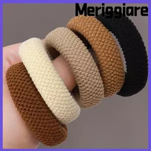 MERIGGIARE 5 / 10 CÁI Scrunchies, Dây buộc tóc dày đậm màu hỗn hợp, Trang trí kiểu dáng đa năng Dây buộc tóc có độ đàn hồi cao dành cho nữ Cô gái