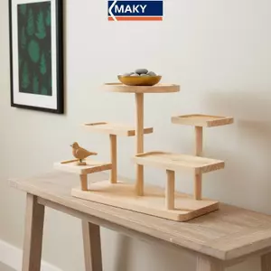 Giá đỡ bánh bằng gỗ thanh lịch MAKY đa năng cho lễ kỷ niệm và sắp xếp đám cưới VN
