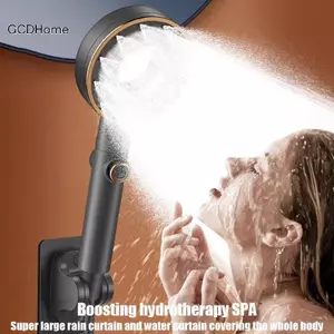 Đầu vòi hoa sen áp lực cao GCDHome 3 chế độ có thể điều chỉnh Tiết kiệm nước Một phím Dừng nước Vòi sen lưu lượng lớn Phụ kiện phòng tắm HOT