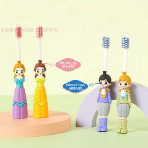 Bàn chải đánh răng lông mềm hình xoắn ốc công chúa dễ thương Prince Kids - Đầu nhỏ hoạt hình 3D dành cho trẻ em