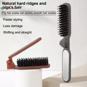 BeautifulHomeA Mane Lông Bàn Chải Tóc Di Động Có Thể Gập Lại Có Gương Thơ Du Lịch Massage Dụng Cụ Tạo Kiểu Tóc Salon Quà Tặng VN