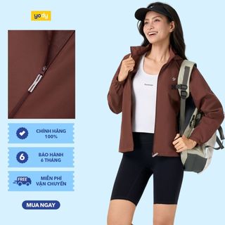 Áo khoác gió nữ YODY cơ bản phối dây dệt WCWC26S001