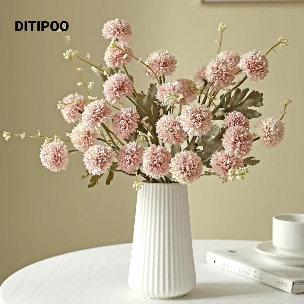 DITIPOO Hoa Cúc, Trang Trí DIY Lụa Nhân Tạo Hoa, Hộp Quà Tặng Trang Trí Sân Vòng Hoa Cô Dâu Bó Cưới Phòng Nhà