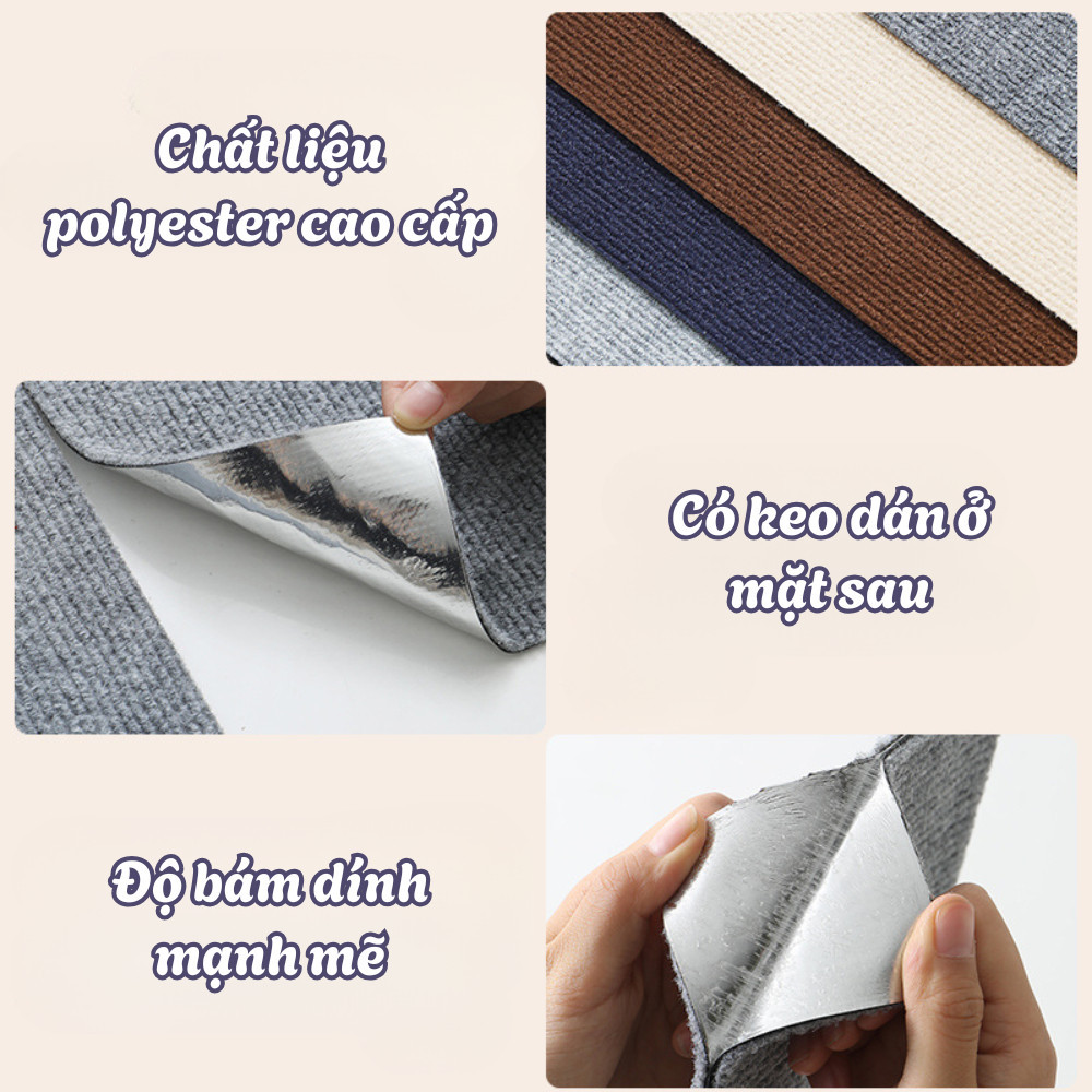 Thảm Cào Móng Cho Mèo HomeMate – Miếng Dán Bảo Vệ Sofa, Ghế Da, Nội Thất Chống Trầy Xước, Cắt Dán Linh Hoạt
