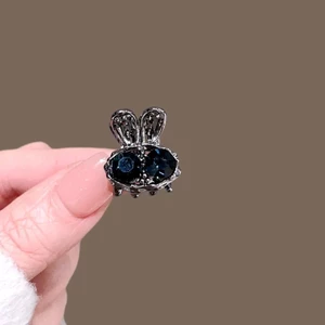 MAUROPOLI Cao Cấp Kim Cương Giả Tai Thỏ Nổ Tóc Nhỏ Nữ Nhỏ Tinh Tế Trán Gãy Kẹp Tóc Bên Kẹp Trên Kẹp Lấy Kẹp