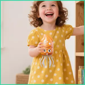 Octopus Toy Crawling Dancing Squid Wiggling Robot Hoạt động học tập tương tác có đèn và nhạc cho sonlekvn