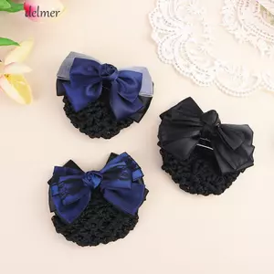 DELMER Snood Rose Tiếp Viên Hàng Không Barrette Mũ Thời Trang Kẹp Tóc Chuyên Nghiệp
