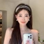 Mới Thanh Lịch Giả Ngọc Trai Đầu Vintage Hoa Hồng Tóc Hoop Ngọt Hai Lớp Đính Hạt Băng Đô Quấn Tóc
