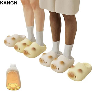 Dép Mèo KANGN, Đáy Ấm Mèo Kitty Mules, Mũi Đóng Lông Tơ Sang Trọng Chống Thấm Nước Dép Mèo Ngoài Trời Trong Nhà