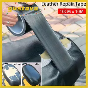 GUSTAVA 1 Cuộn Băng Sửa Chữa Da, Miếng Dán Sơ Cứu Dính Chắc Chắn PU, Miếng Dán Da Chống Thấm Nước Màu Đen Tự Dính Sofa Ghế Ô Tô Túi Xách Áo Khoác Nội Thất Giày
