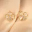 S925 Bạc Kim Opal Bốn Lá Bông Tai Cỏ Ba Lá Cao Cấp Thiết Kế Niche 2023 Phong Cách Mới Nữ Mặt Tròn Bông Tai 2026-6-1