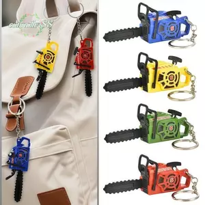 Móc khóa cưa điện CATMALLER88, Mặt dây chuyền túi cưa điện thực tế cầm tay, Dây kéo di động sáng tạo Dây kéo nhựa khai thác gỗ Đồ chơi quà tặng Trang trí chìa khóa