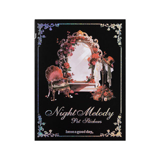 JIANWU Vintage Dark Gothic Hoa Cửa Sổ Phong Cảnh Chất Liệu Cắt Dán Thêu Sò PET Miếng Dán Sáng Tạo DIY Tạp Chí Văn Phòng Phẩm