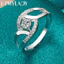 URMYLADY Bạc 925 Trái Tim Thiên Thần Zircon 7-10 # Nhẫn Nữ Cưới Quyến Rũ Đính Hôn Trang Sức Thời Trang
