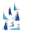Nhãn Dán Xe Dễ Thương Hoạt Hình Trang Trí Công Chúa Frozen Elsa Vali Notebook Mũ Bảo Hiểm Xe Máy