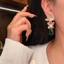Bông tai thời trang hoa Zircon dài tinh tế T Classy