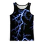Áo ba lỗ không tay in họa tiết Lightning đầy màu sắc in 3D, áo dạo phố mềm mại thoáng khí mùa hè