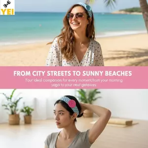 < YEI > Băng đô co giãn thời trang thiết kế Wave Dot cho các cuộc họp mùa hè mới