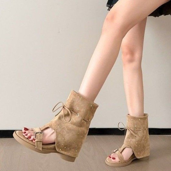 Merad Retro Nêm Gót Giày Sandal Đế Dày Mùa Hè Phong Cách Mới Thời Trang Mặc Ngoài Trời Chống Trơn Trượt Chống Mài Mòn Tính Khí Giày Sandal Giày Ngắn