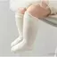 0-24 tháng Cho Bé Gái Đầu Gối Cao Tất Xuân Hè Màu Trơn Lưới Dài Mỏng Tất