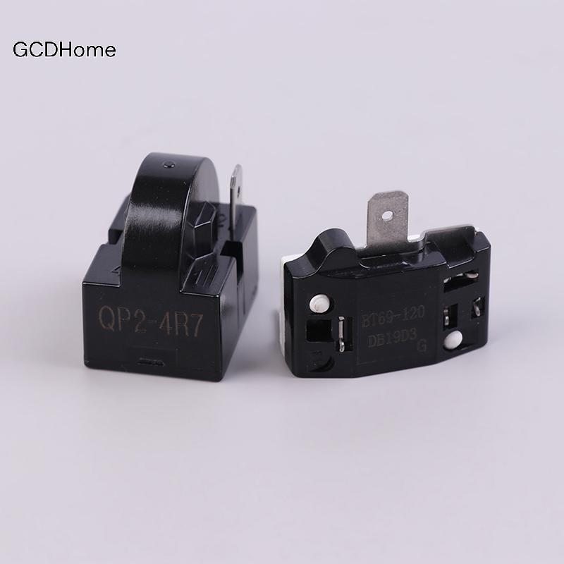 GCDHome 2 Chiếc QP2-4.7 PTC Khởi Động Rơ Le 1 Pin Rơ Le Khởi Động Tủ Lạnh Và 6750C-0005P Tủ Lạnh Quá Tải Bảo Vệ HOT